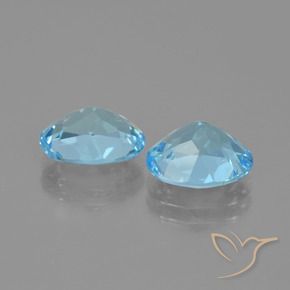 Pedras preciosas de Topázio Céu azul natural de 6.28 ct, oval, VVS