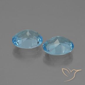 Pedras preciosas de Topázio Céu azul natural de 6.21 ct, oval, VVS-VS