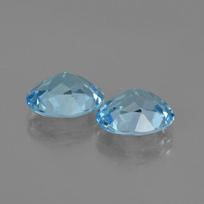 Pedras preciosas de topázio azul natural de 5,96 ct, corte oval, VVS