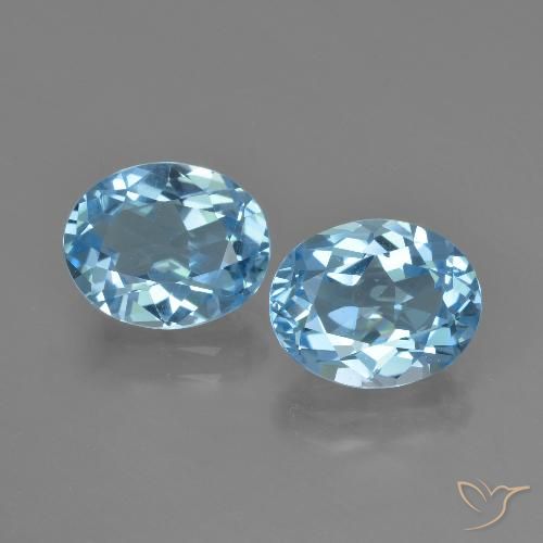 5.73ctw Natural Céu azul Topázio, oval, VVS