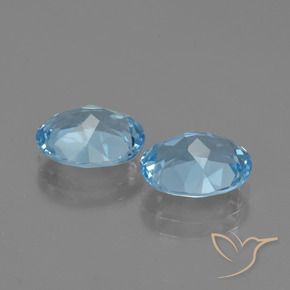 Pedras preciosas de Topázio Céu azul natural de 5.73 ct, oval, VVS