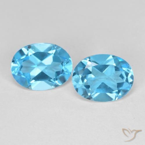 4.33ctw Natural Azul Suíço Topázio, oval, VVS-VS