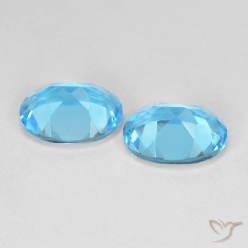 Pedras preciosas de Topázio Azul Suíço natural de 4.33 ct, oval, VVS-VS