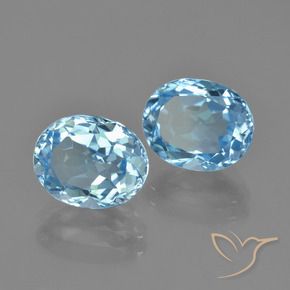 Pedras preciosas de Topázio Céu azul natural de 6.51 ct, oval, VVS