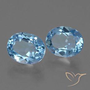 Pedras preciosas de Topázio Céu azul natural de 6.40 ct, oval, VVS-VS