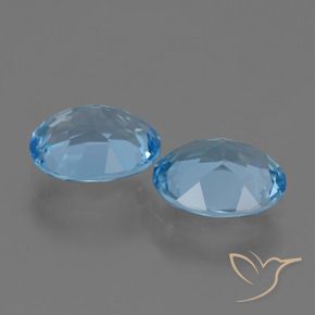 Pedras preciosas de Topázio Céu azul natural de 6.40 ct, oval, VVS-VS