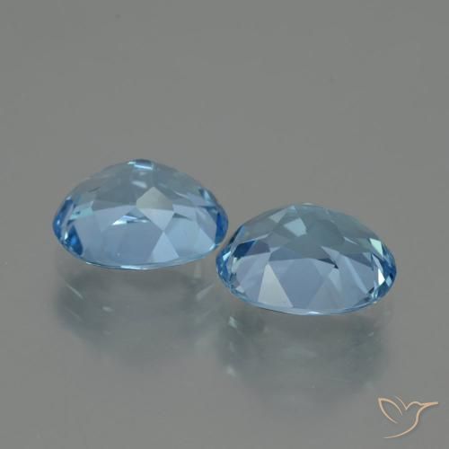 Pedras preciosas de Topázio Azul Suíço natural de 7.03 ct, oval, VVS-VS