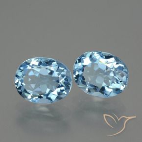 Pedras preciosas de Topázio Céu azul natural de 6.93 ct, oval, VS