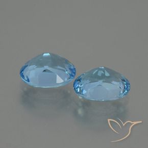 Pedras preciosas de Topázio Céu azul natural de 6.93 ct, oval, VS