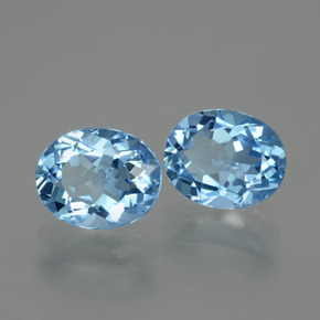 Pedras preciosas de Topázio Azul Suíço natural de 6.56 ct, Corte Oval, VVS