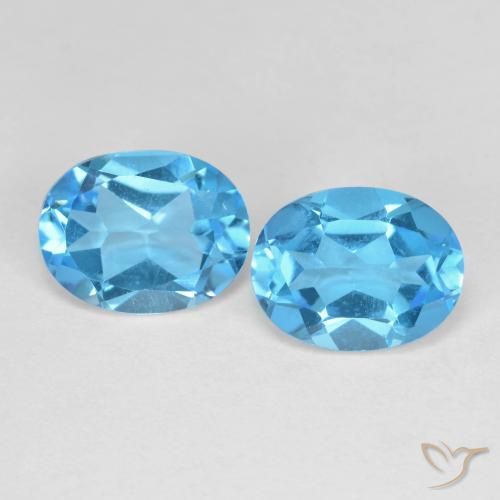 4.28ctw Natural Azul Suíço Topázio, oval, VVS-VS