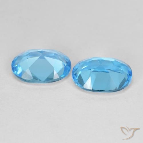 Pedras preciosas de Topázio Azul Suíço natural de 4.28 ct, Corte Oval, VVS-VS