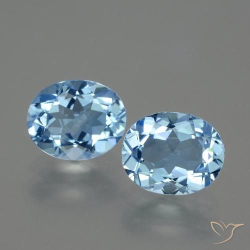 5.93ctw Natural Céu azul Topázio, oval, VVS-VS