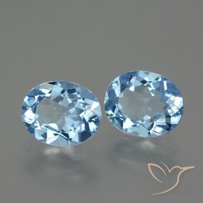 Pedras preciosas de Topázio Céu azul natural de 5.93 ct, oval, VVS-VS