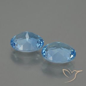 Pedras preciosas de Topázio Céu azul natural de 5.93 ct, oval, VVS-VS