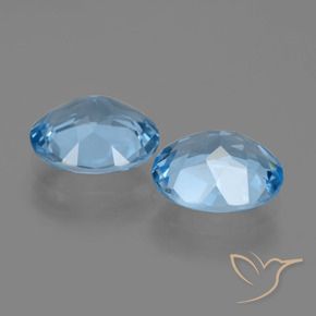 Pedras preciosas de Topázio Azul Suíço natural de 6.04 ct, oval, VVS-VS