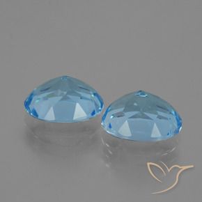 Pedras preciosas de Topázio Céu azul natural de 6.81 ct, oval, VVS-VS