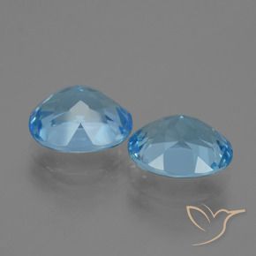 Pedras preciosas de Topázio Céu azul natural de 7.13 ct, oval, VVS-VS