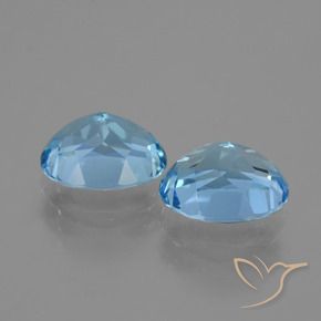 Pedras preciosas de Topázio Céu azul natural de 6.92 ct, oval, VVS