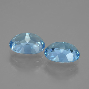 Pedras preciosas de Topázio Céu azul natural de 6.70 ct, Corte Oval, VVS-VS