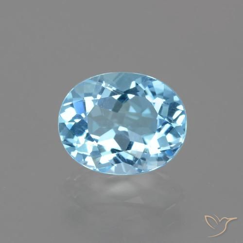 3.20ct Natural Céu azul Topázio, oval, VVS-VS