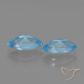 Pedras preciosas de Topázio Céu azul natural de 2.64 ct, Marquesa, VVS-VS