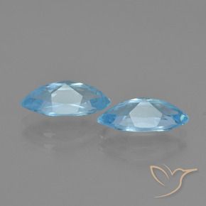 Pedras preciosas de topázio azul natural de 2,70 ct, marquise, VVS-VS