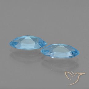 Pedras preciosas de Topázio Céu azul natural de 2.55 ct, Marquesa, VS