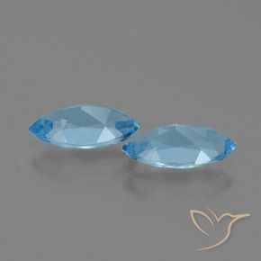 Pedras preciosas de Topázio Céu azul natural de 2.50 ct, Marquesa, VVS-VS