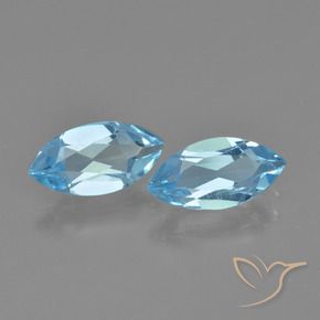 Pedras preciosas de Topázio Céu azul natural de 2.31 ct, Marquesa, VVS-VS