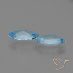 Pedras preciosas de Topázio Céu azul natural de 2.31 ct, Marquesa, VVS-VS