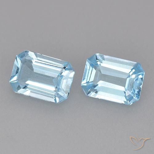 Pedras preciosas de Topázio Céu azul natural de 2.17 ct, Corte Octógono / Esmeralda, VS