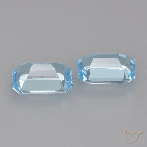 Pedras preciosas de Topázio Céu azul natural de 2.17 ct, Corte Octógono / Esmeralda, VS