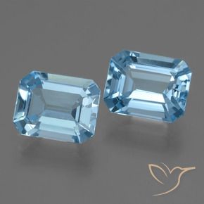 Pedras preciosas de Topázio Céu azul natural de 4.98 ct, Corte Octógono / Esmeralda, VVS-VS