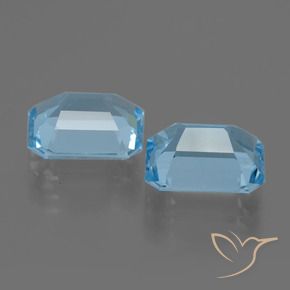 Pedras preciosas de Topázio Céu azul natural de 4.98 ct, Corte Octógono / Esmeralda, VVS-VS