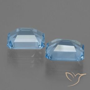 Pedras preciosas de Topázio Céu azul natural de 5.93 ct, Corte Octógono / Esmeralda, VVS-VS
