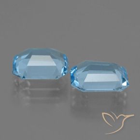 Pedras preciosas de Topázio Céu azul natural de 4.47 ct, Corte Octógono / Esmeralda, VS