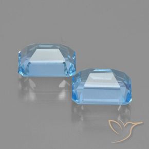 Pedras preciosas de Topázio Azul Suíço natural de 5.72 ct, Corte Octógono / Esmeralda, VVS-VS