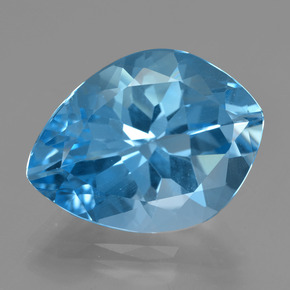Topázio azul natural 19,23ct, forma extravagante, VVS