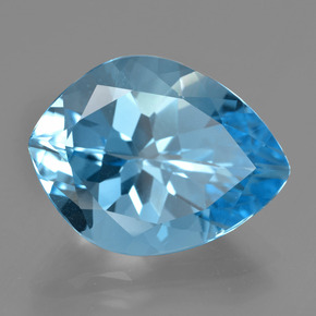 Topázio azul natural 19,23ct, forma extravagante, VVS