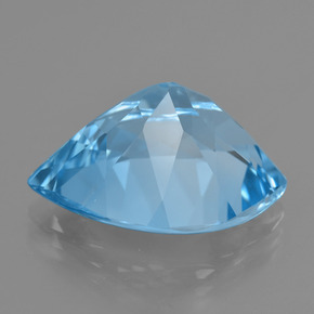 Topázio azul natural 19,23ct, forma extravagante, VVS