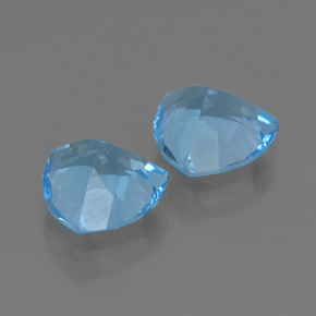 Pedras preciosas de topázio azul natural de 5,86 ct, trillion, VVS