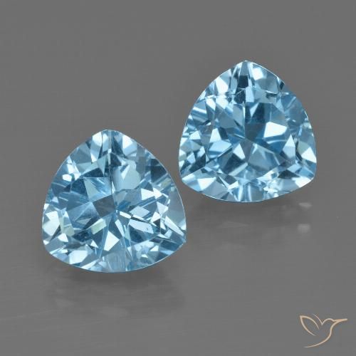 5.65ctw Natural Azul Suíço Topázio, Trilhão, VS