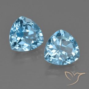 Pedras preciosas de Topázio Azul Suíço natural de 5.65 ct, Trilhão, VS