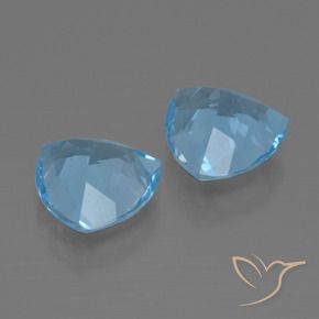 Pedras preciosas de Topázio Azul Suíço natural de 5.65 ct, Trilhão, VS