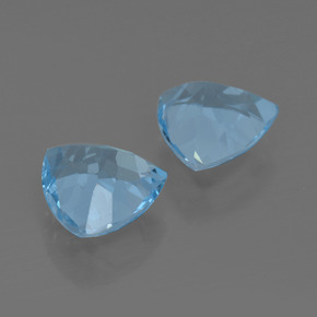 Pedras preciosas de topázio azul natural de 5,56 ct, trillion, VVS