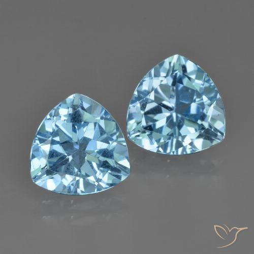5.62ctw Natural Céu azul Topázio, Trilhão, VS