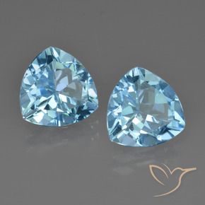 Pedras preciosas de Topázio Céu azul natural de 5.62 ct, Trilhão, VS