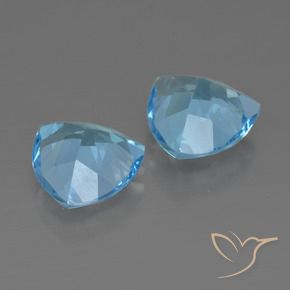 Pedras preciosas de Topázio Céu azul natural de 5.62 ct, Trilhão, VS