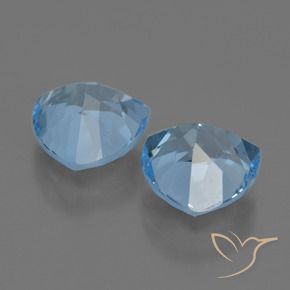 Pedras preciosas de Topázio Céu azul natural de 6.56 ct, Trilhão, VVS-VS